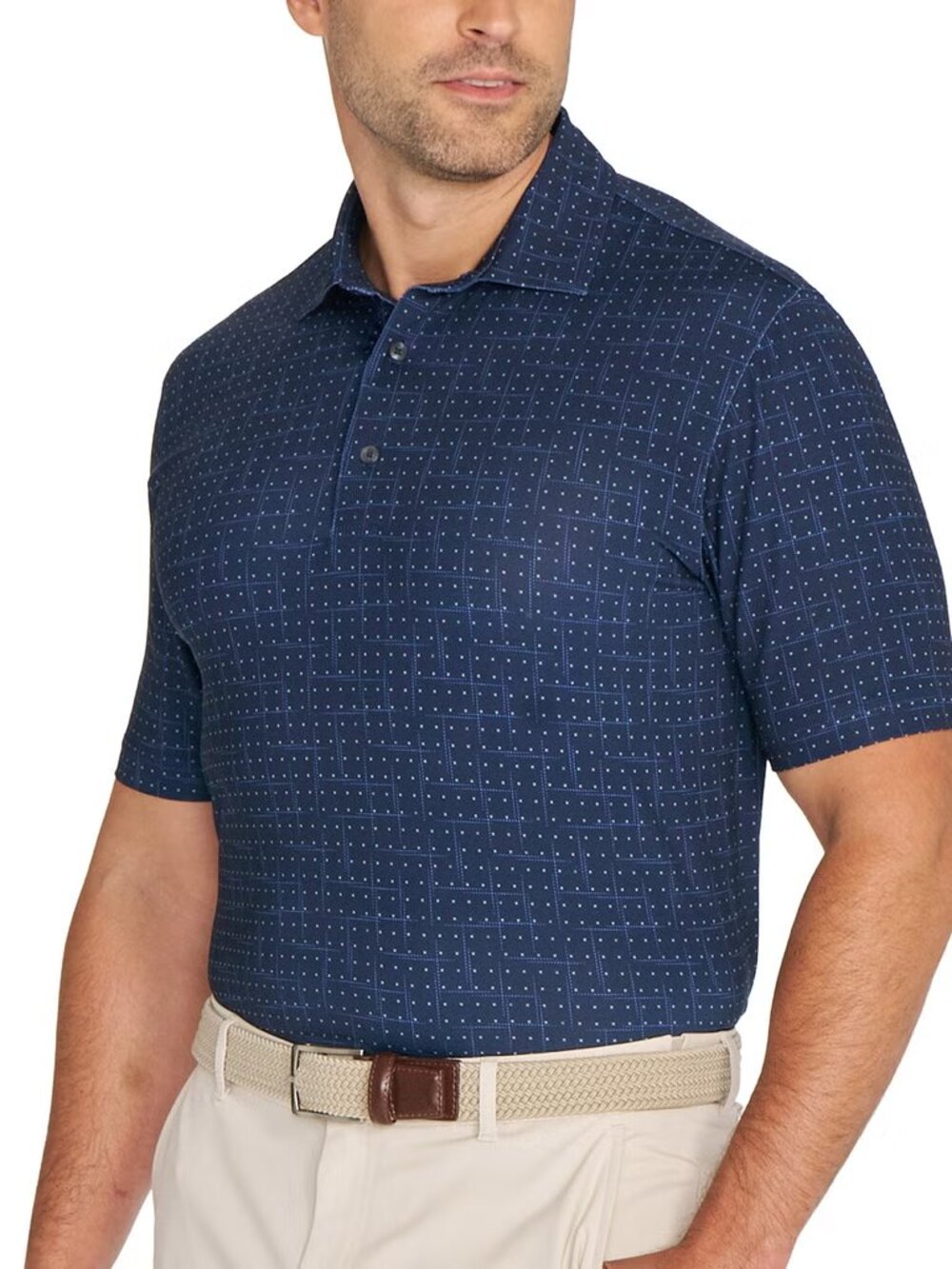 Greg Norman ML75 Men's Short Sleeve Stretch Performance Polo Shirt Navy XXL, NWT